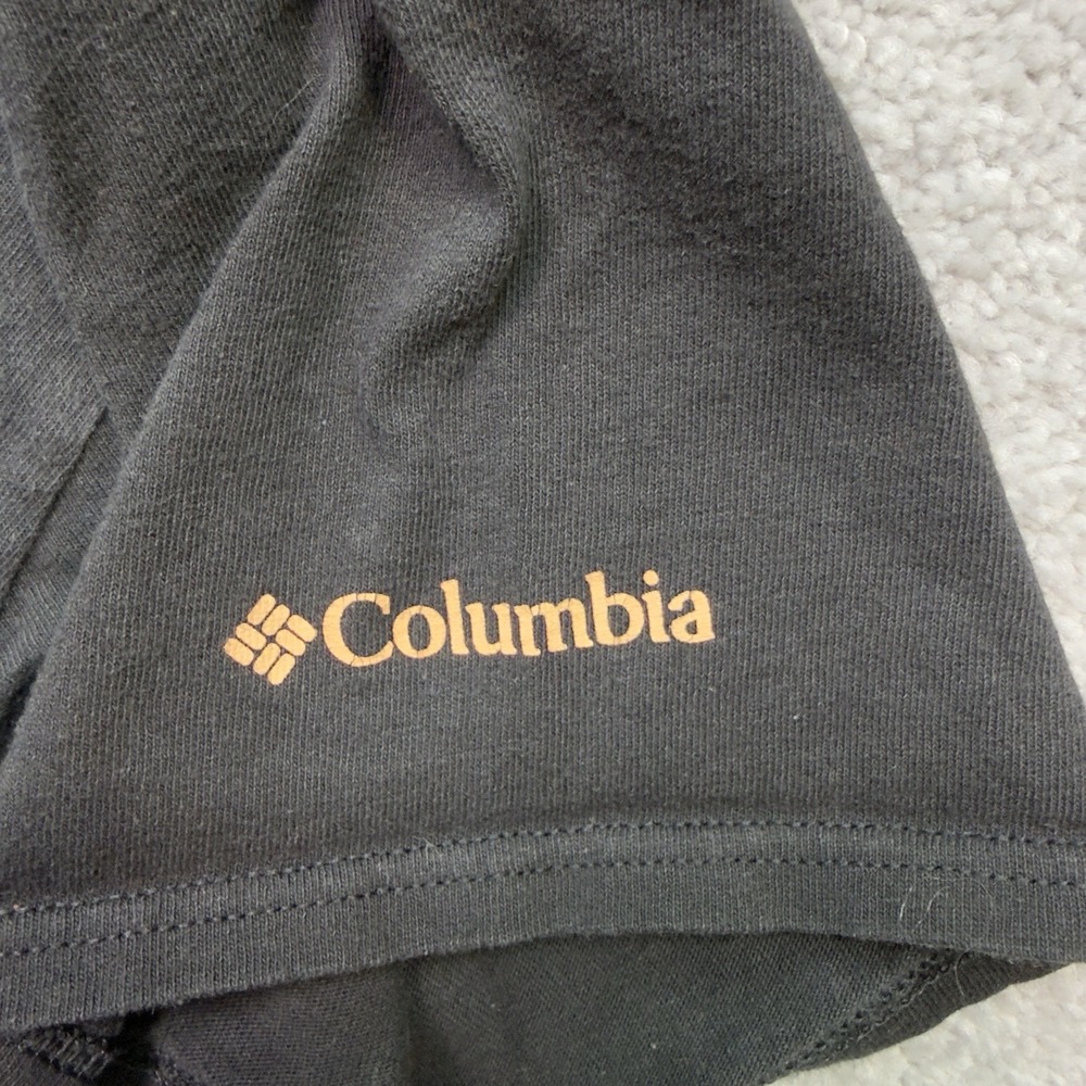 Columbia T-Shirt Men's XL Black Mountain Sunset Logo Graphic Cotton Short Sleeve - Picture 5 of 5